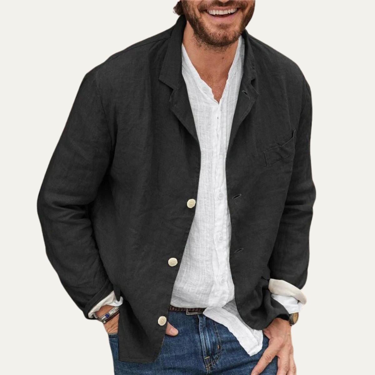 The Milan - Veste blazer élégante et légère en lin pour homme