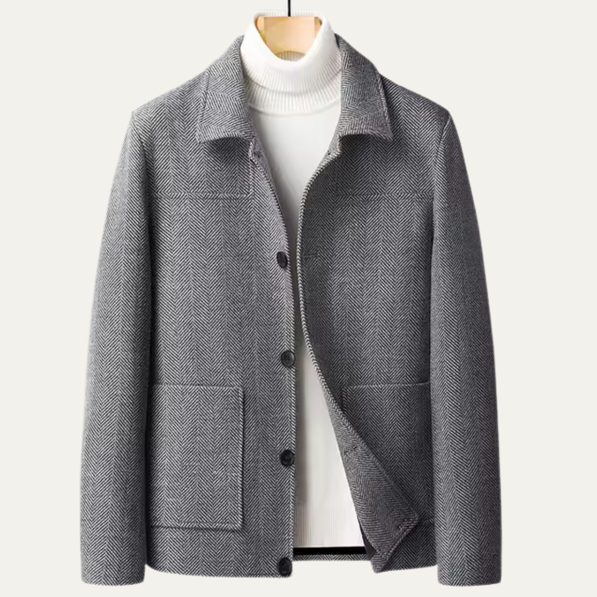 The Winslow - Veste d'extérieur chaude à chevrons pour homme avec poches