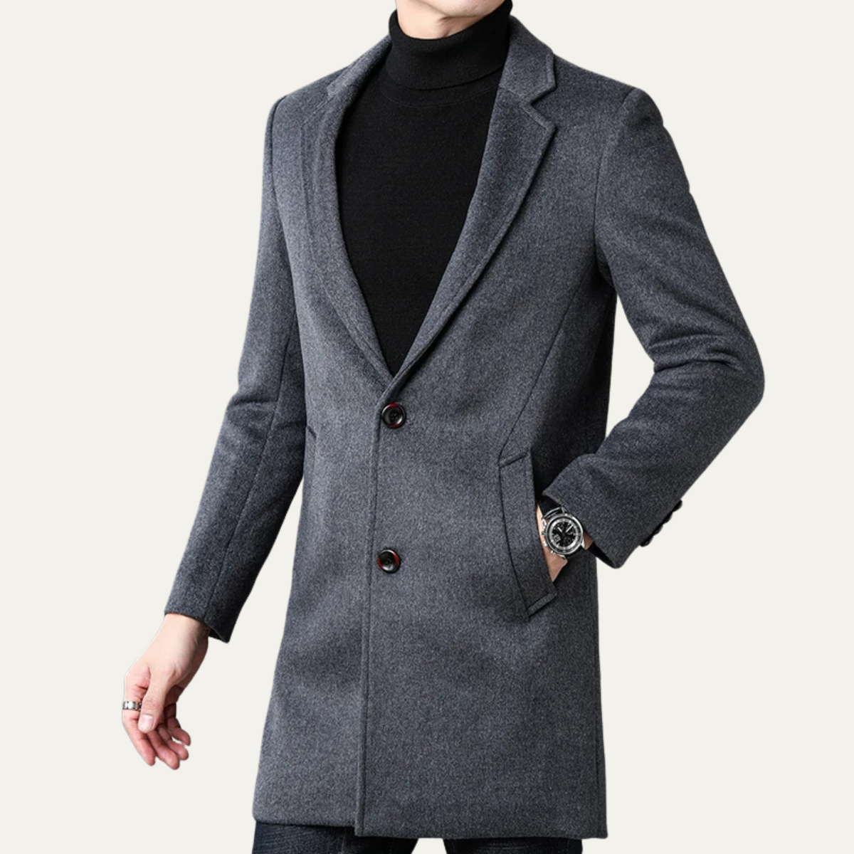 The Bournemouth - Manteau Long en Laine pour Homme