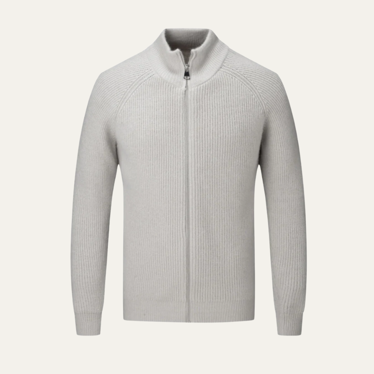 The Merino - Cardigan zippé en laine mérinos pour homme
