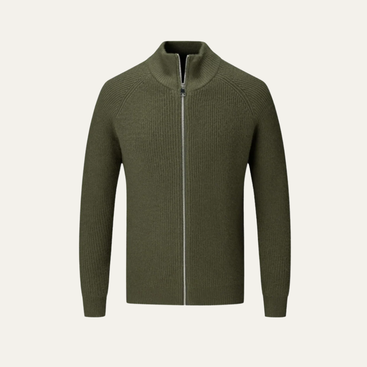 The Merino - Cardigan zippé en laine mérinos pour homme