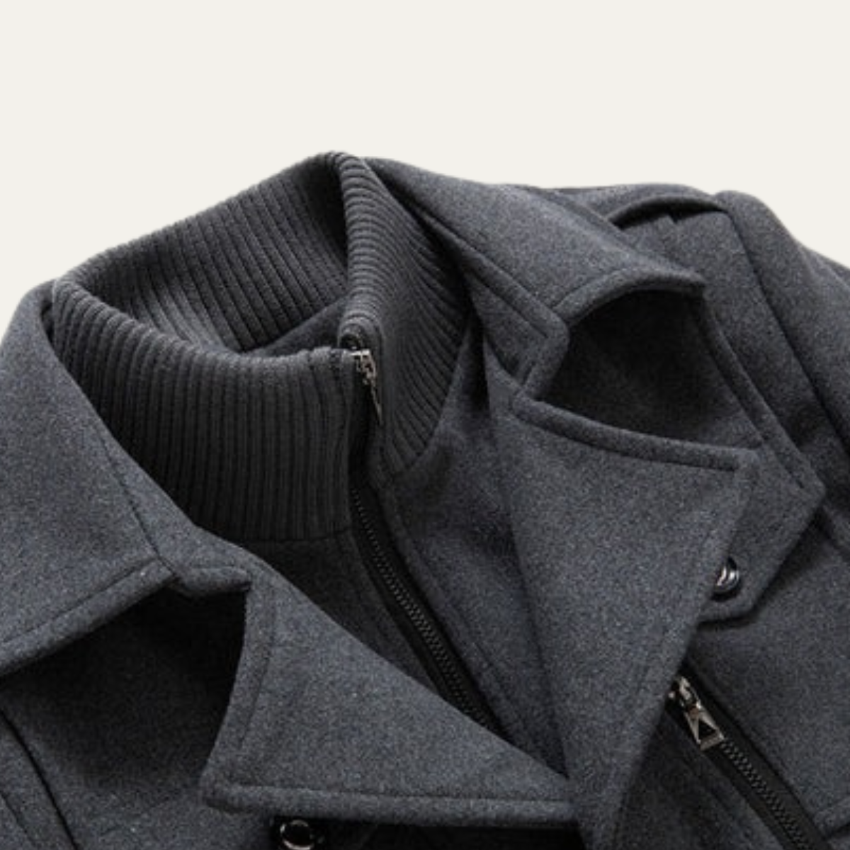 The Aberdeen - Manteau Double Couche en Laine Mélangée pour Hommes