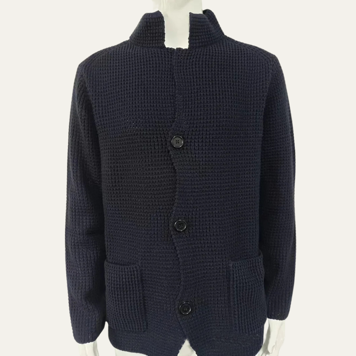 The Silverton - Cardigan en Tricot à Col Montant pour Hommes