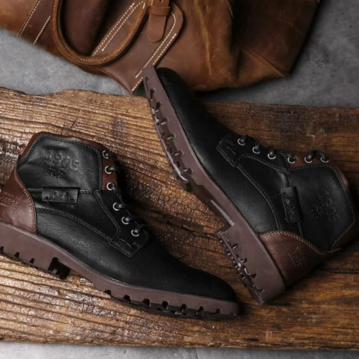 The Stanhope - Bottes de Biker Vintage Durables pour Hommes