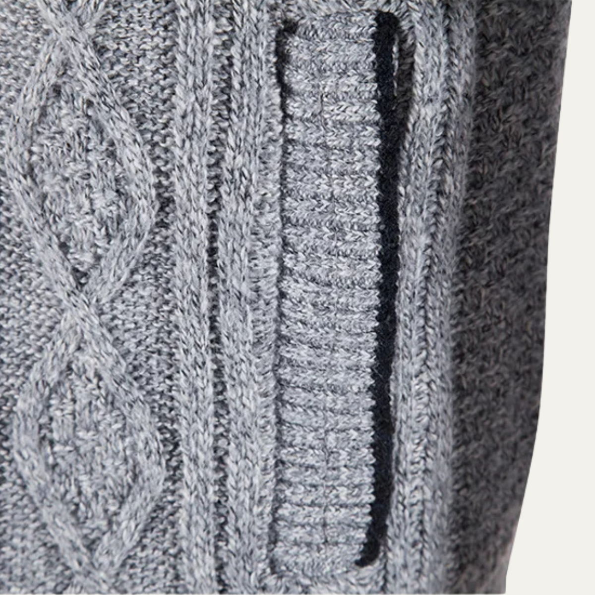 The Pienza - Veste Tricotée Zippée en Fleece Chaud pour Hommes