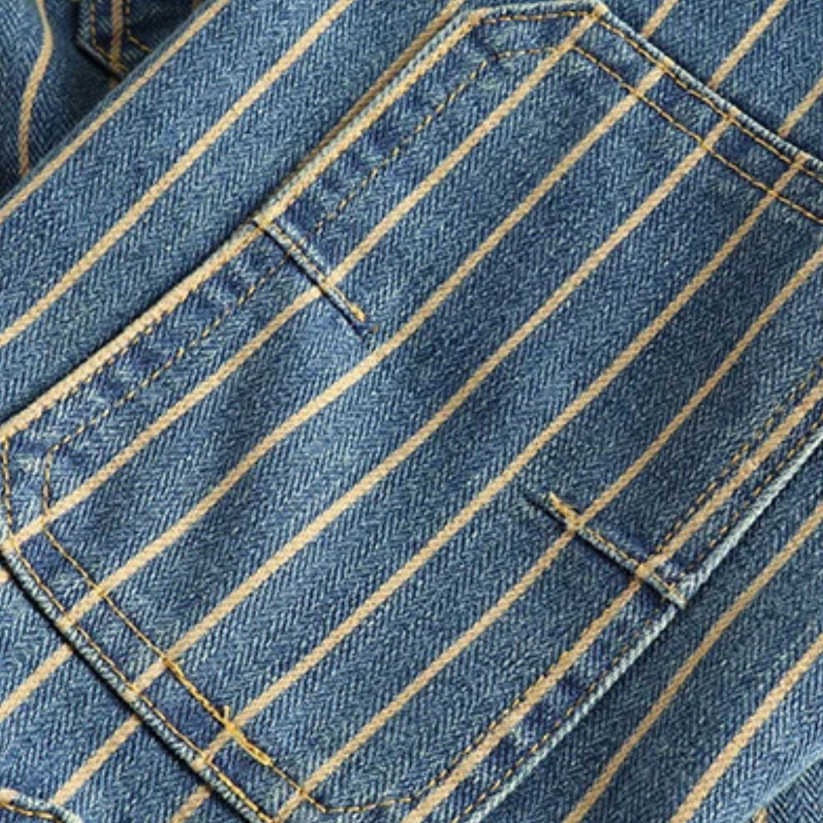 The Rivercrest - Chemise Rayée Décontractée Vintage en Coton Épais pour Hommes