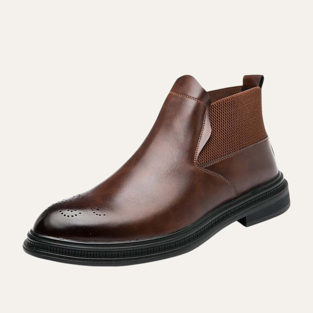 The Summerville - Bottines en cuir pour homme avec détails brogues - Style chic et décontracté