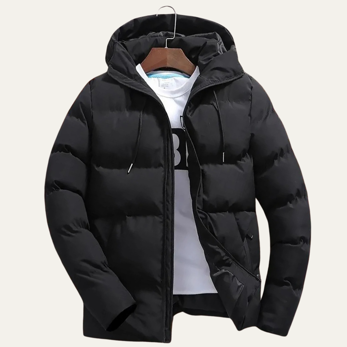 The Amsterdam - Veste Puffer Noire Matelassée pour Hommes