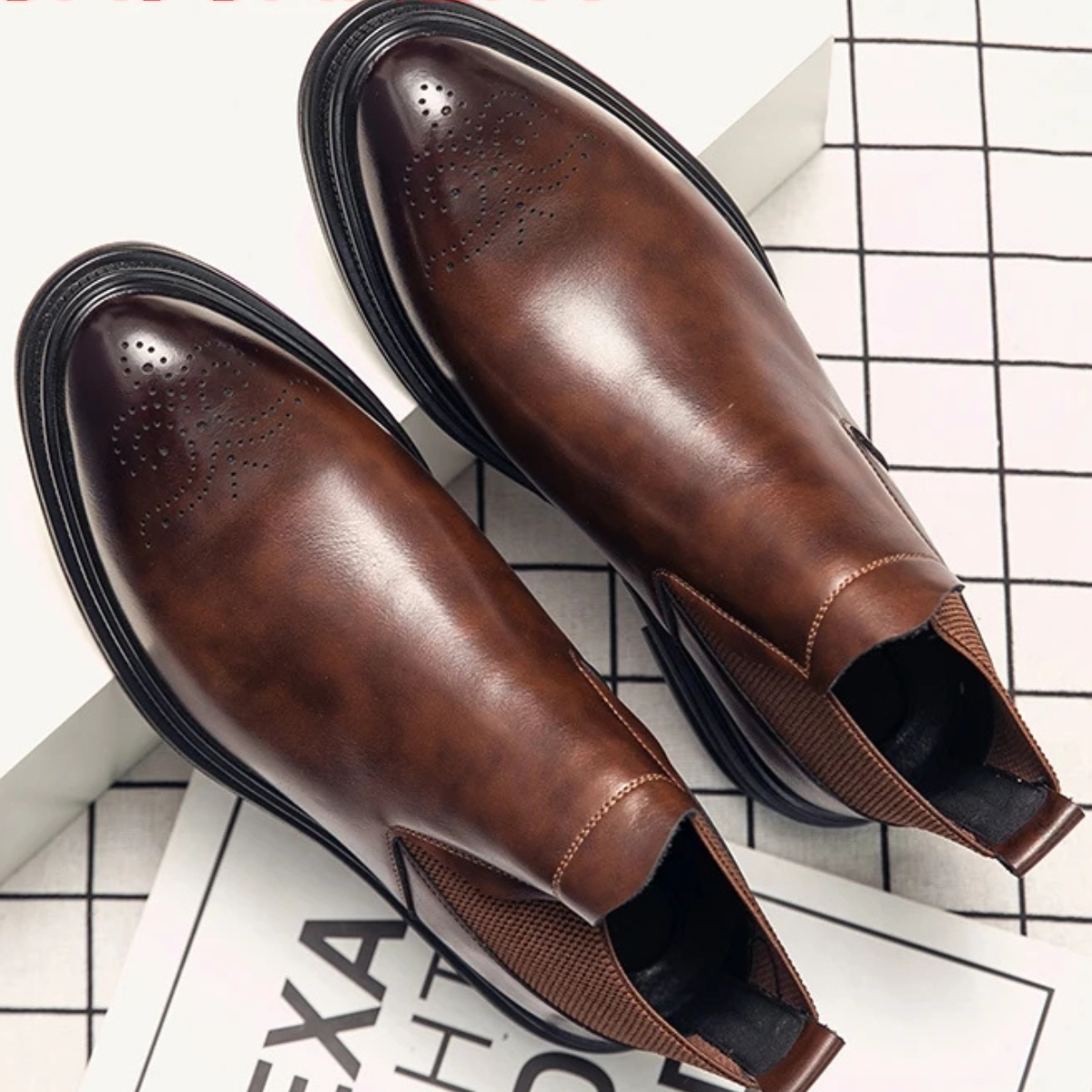 The Summerville - Bottines en cuir pour homme avec détails brogues - Style chic et décontracté
