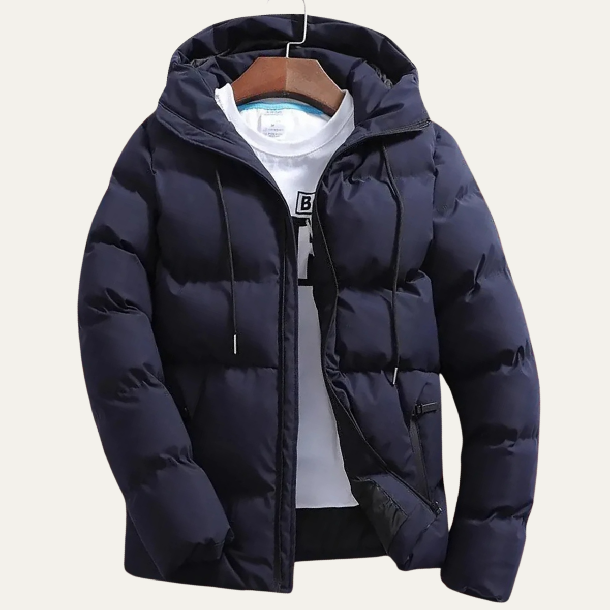 The Amsterdam - Veste Puffer Noire Matelassée pour Hommes
