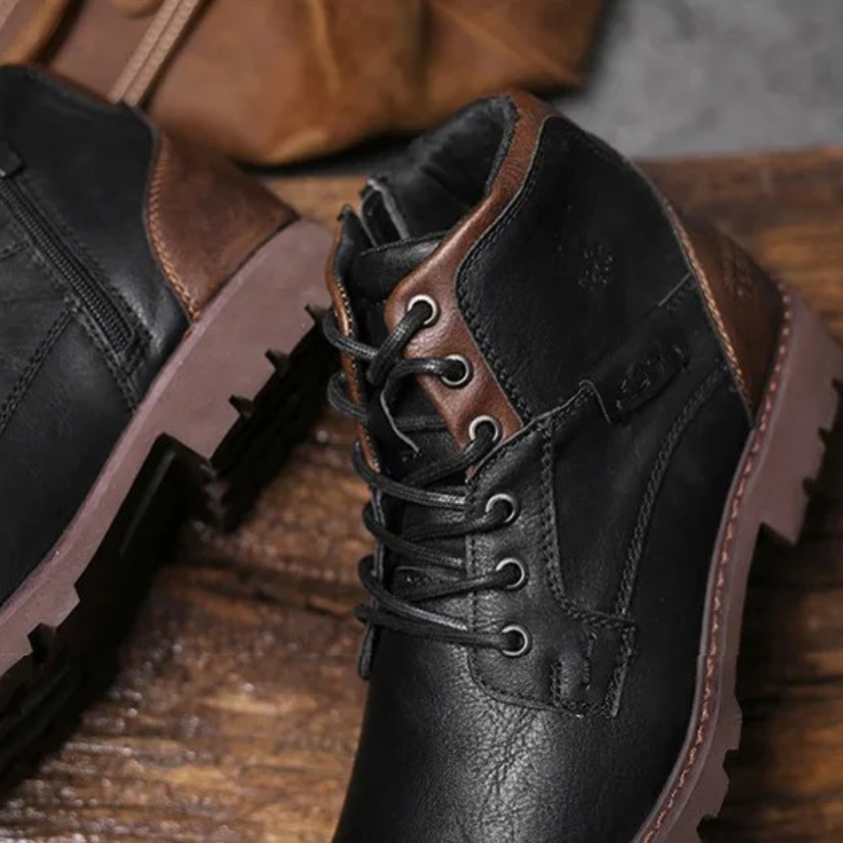 The Stanhope - Bottes de Biker Vintage Durables pour Hommes