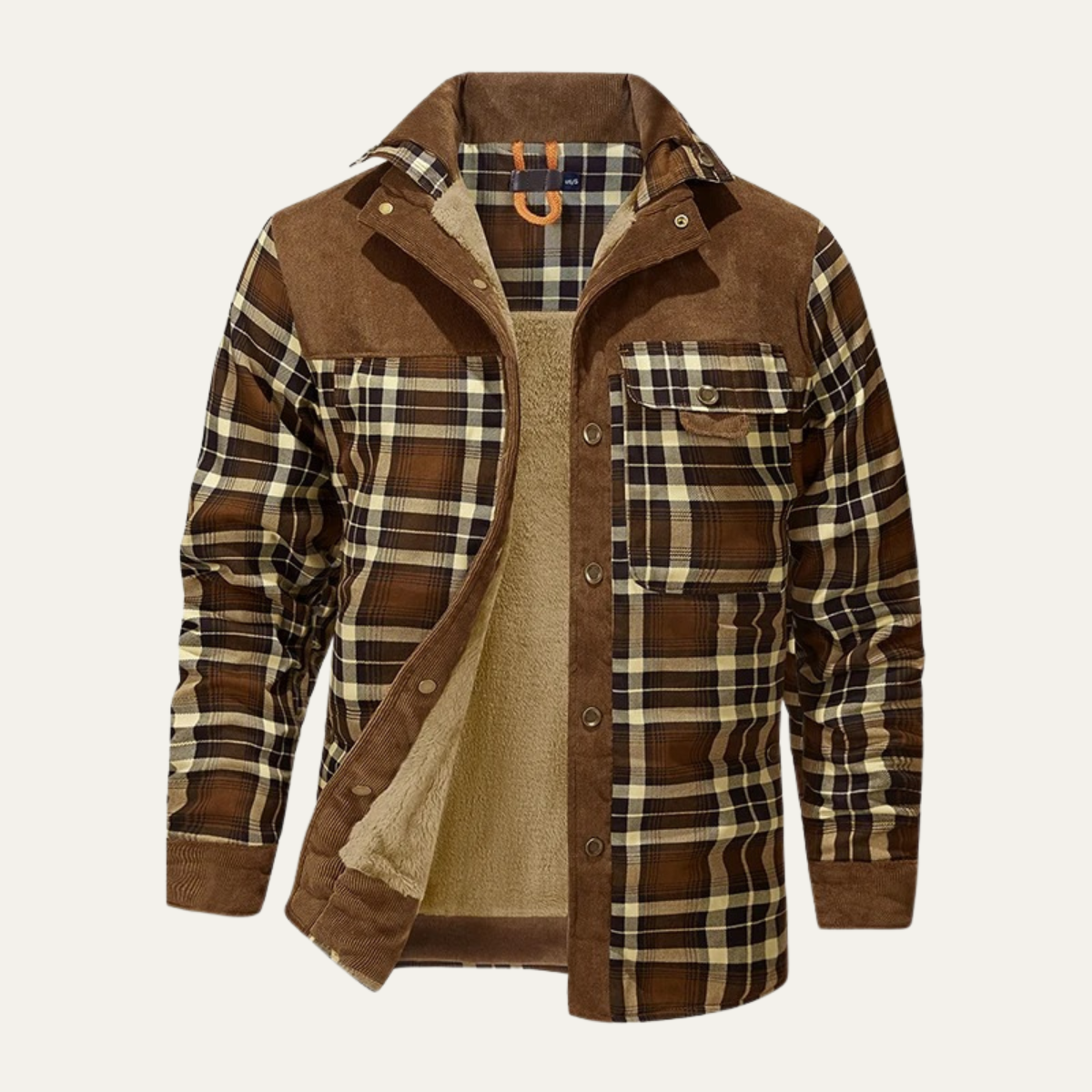 The Verbania - Veste à carreaux en flanelle doublée polaire pour homme