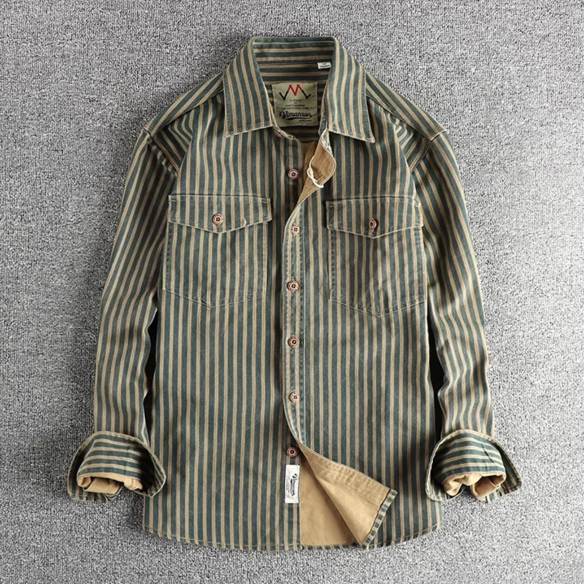 The Stratford Hill - chemise à boutons rétro décontractée à rayures pour hommes