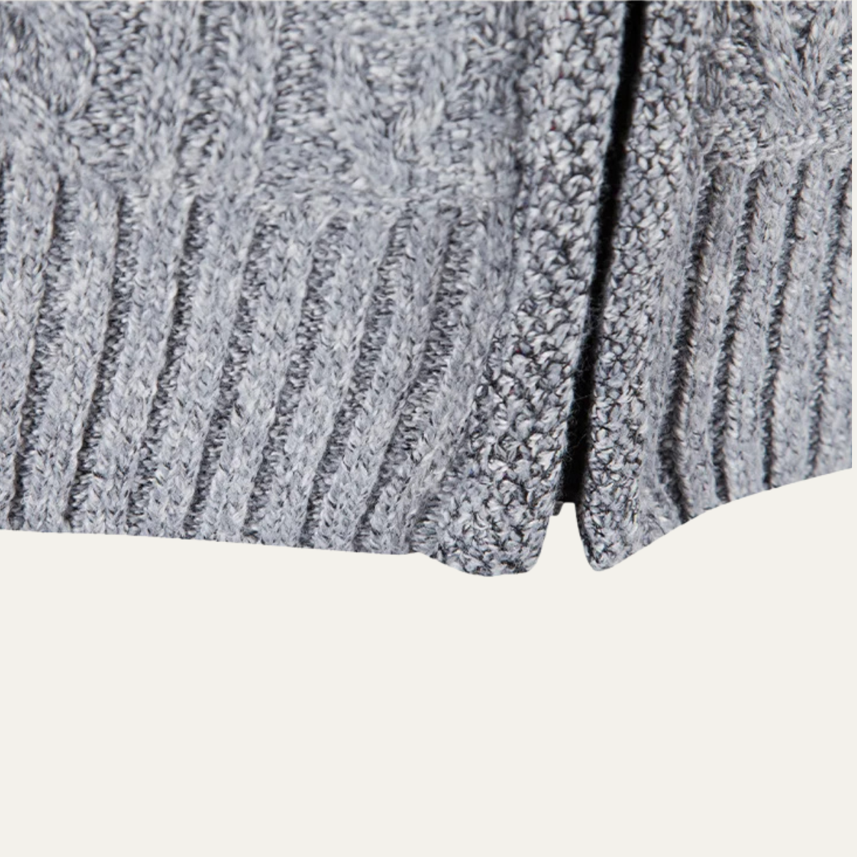 The Pienza - Veste Tricotée Zippée en Fleece Chaud pour Hommes