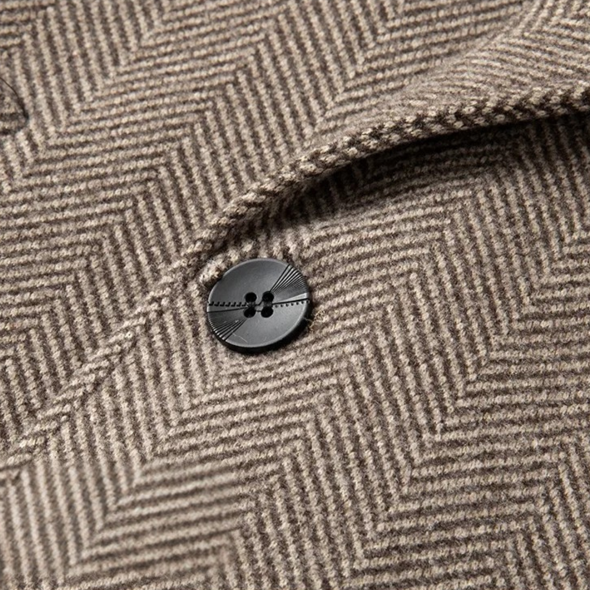 The Cambridge - Manteau Long Slim Fit en Laine Mélangée pour Hommes