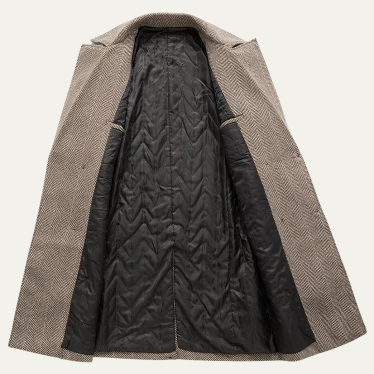 The Cambridge - Manteau Long Slim Fit en Laine Mélangée pour Hommes