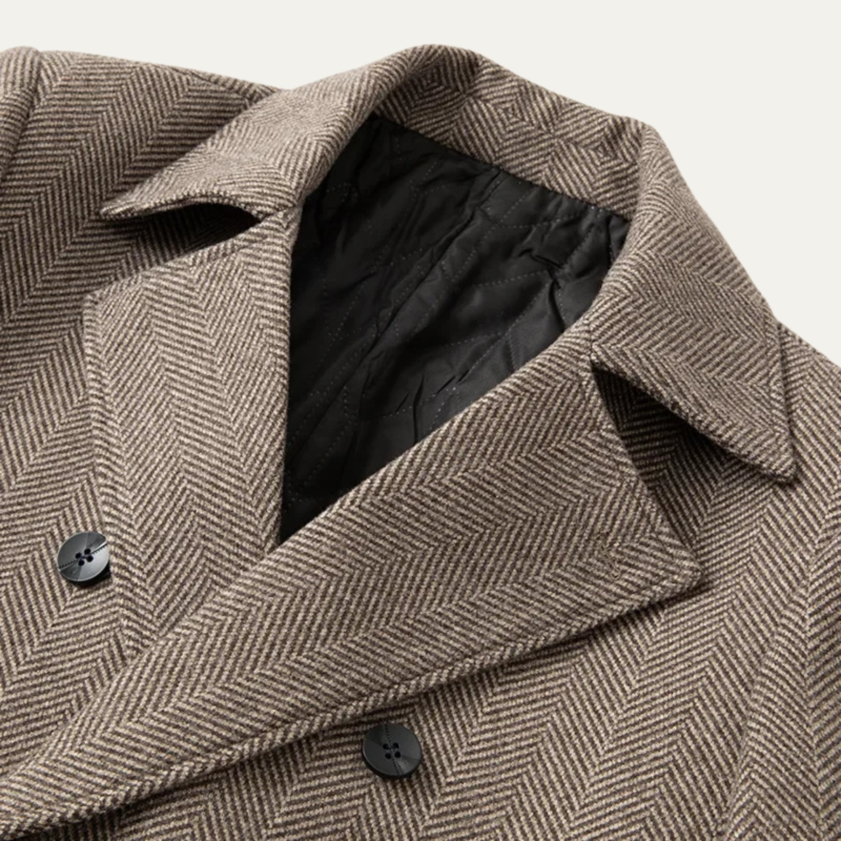 The Cambridge - Manteau Long Slim Fit en Laine Mélangée pour Hommes