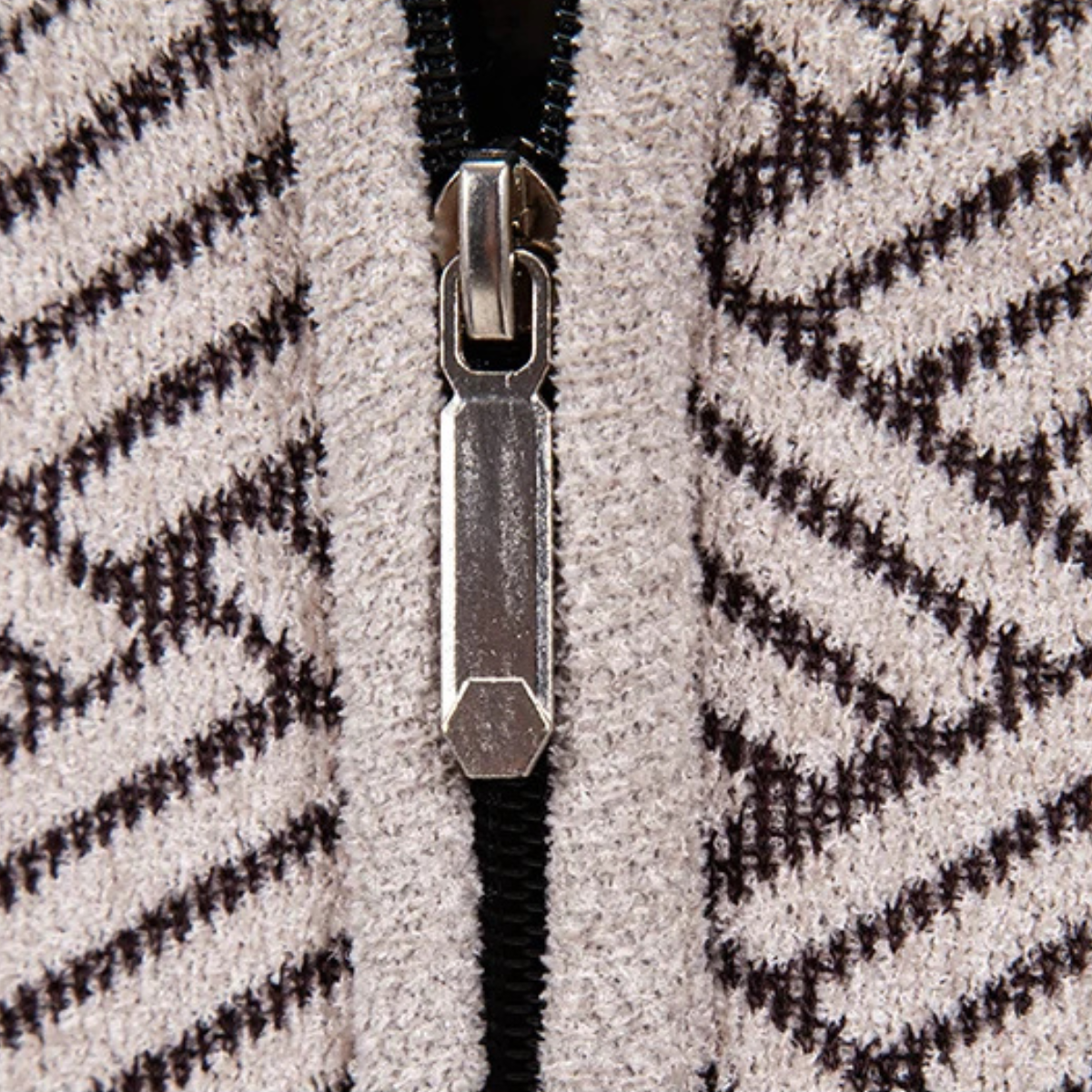 The Brackenridge - Veste à Zip Complet Tricotée Épaissie et Doublée en Fleece pour Hommes