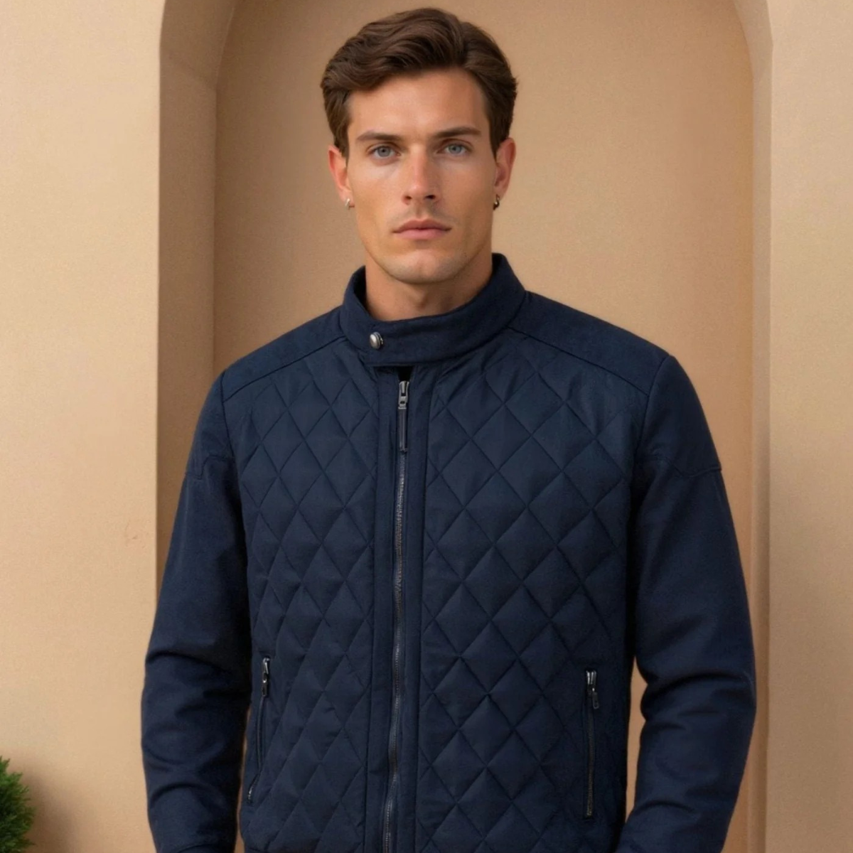 The Evoque Veste matelassée bleu marine pour homme – Style Old Money de luxe
