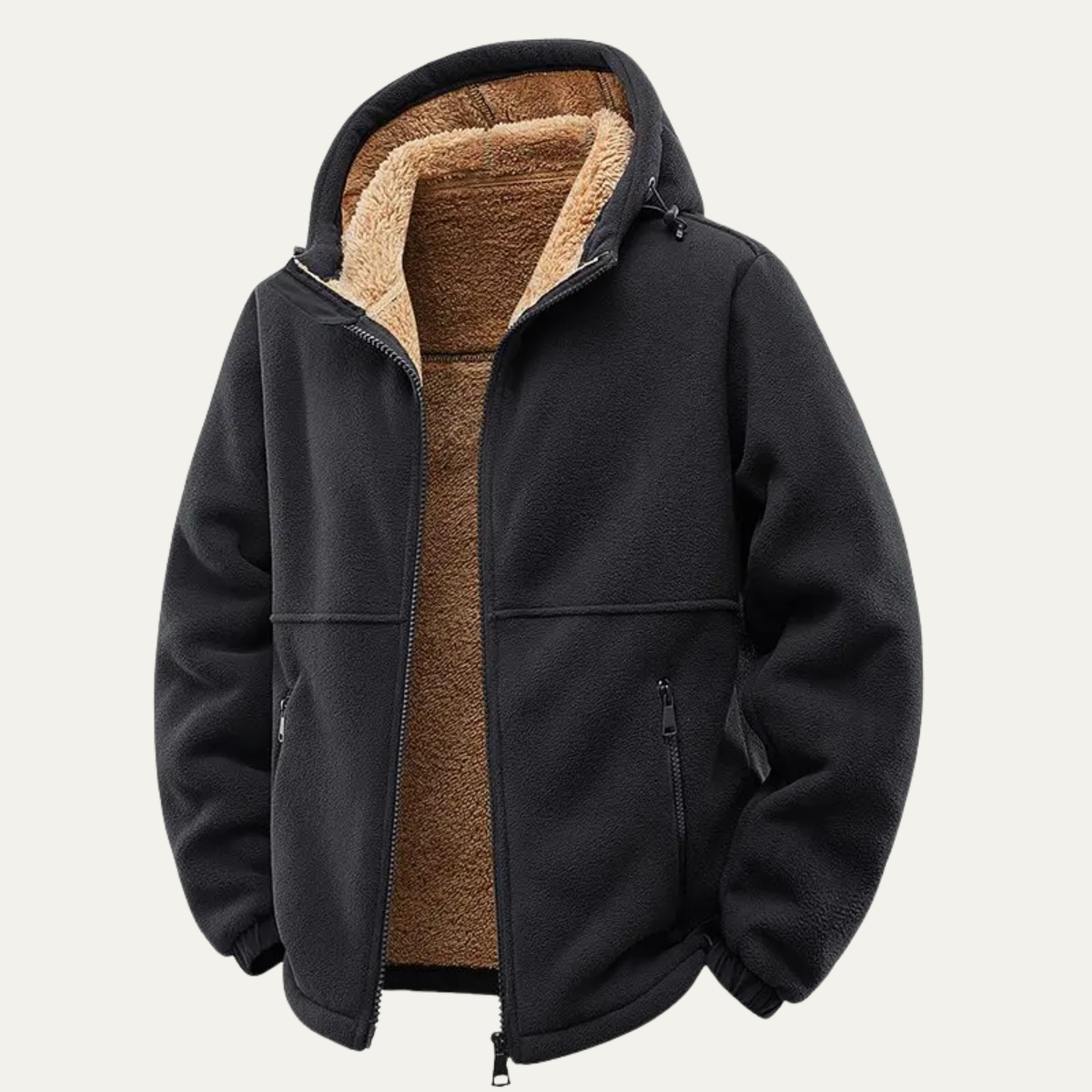 The Hearthstone - Veste à Capuche Chaude Doublée en Fleece pour Hommes