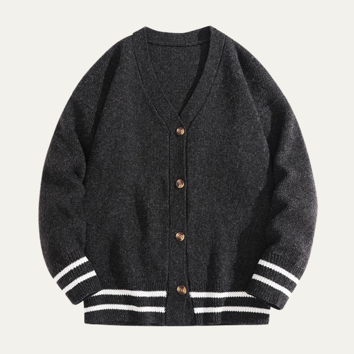 The Rosignano - Le Cardigan Tricoté à Col V Boutonné Décontracté pour Homme