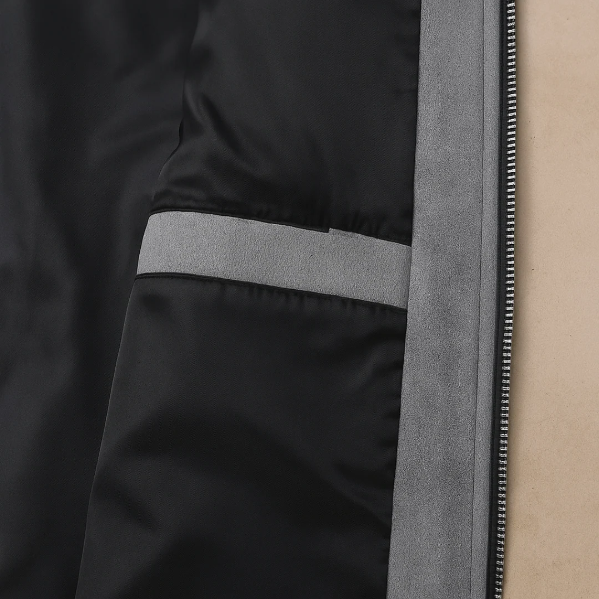 The Monte Carlo - Veste minimaliste de luxe en daim gris pour homme