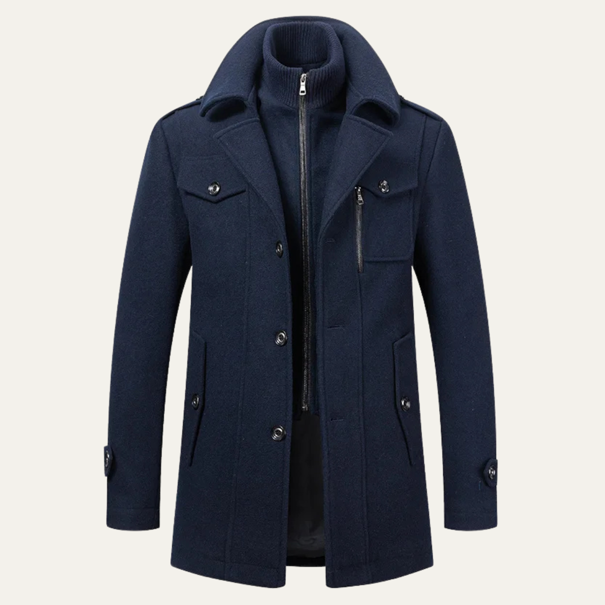 The Kensington - Trench Coat en Laine à Double Col pour Homme Kensington