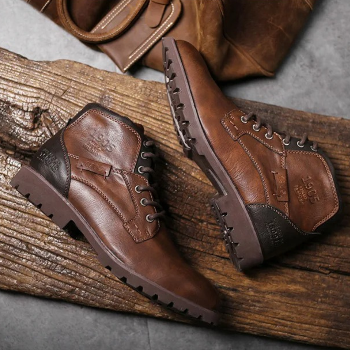 The Stanhope - Bottes de Biker Vintage Durables pour Hommes