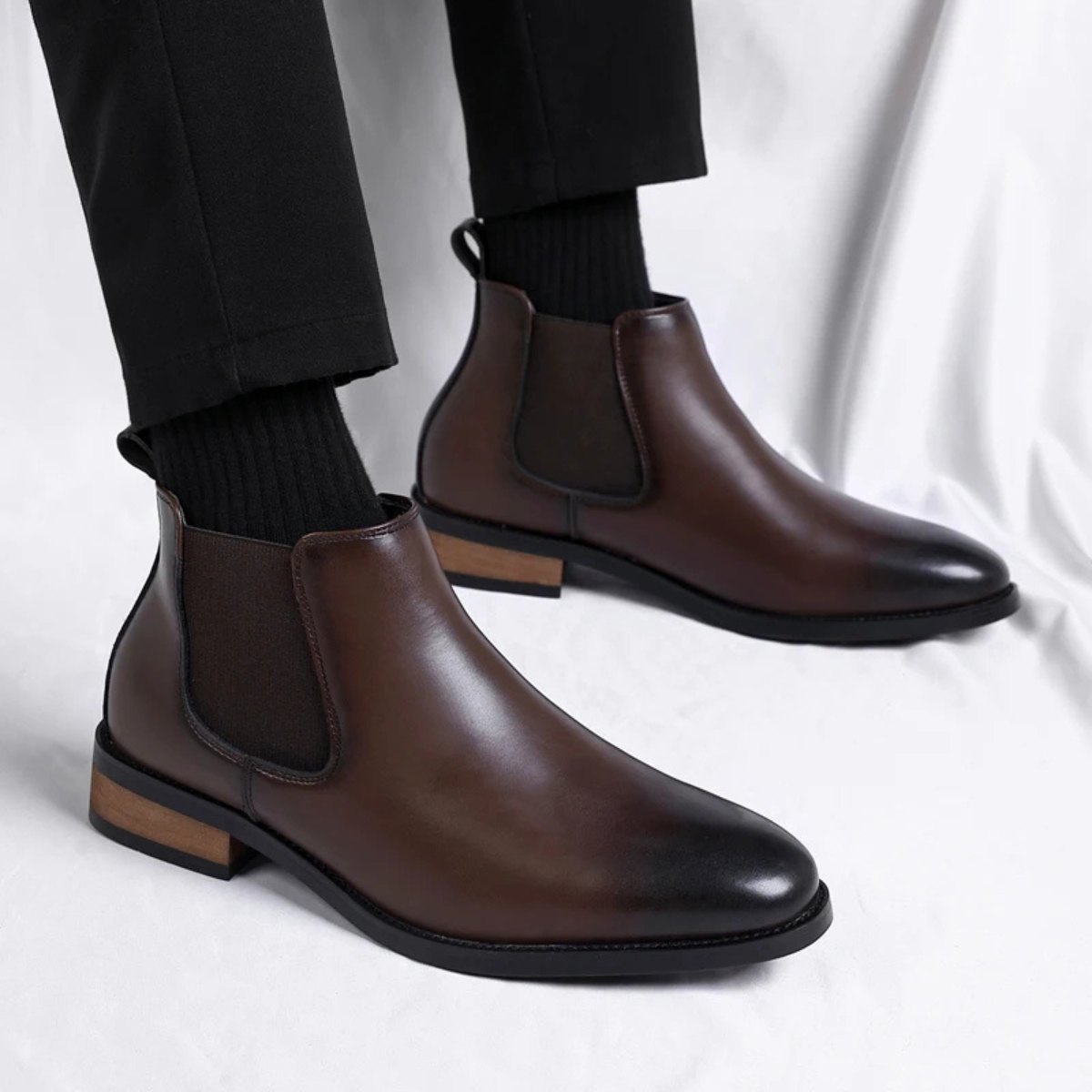 The Treviso - Bottes Chelsea Ankle en Cuir Intelligent pour Hommes