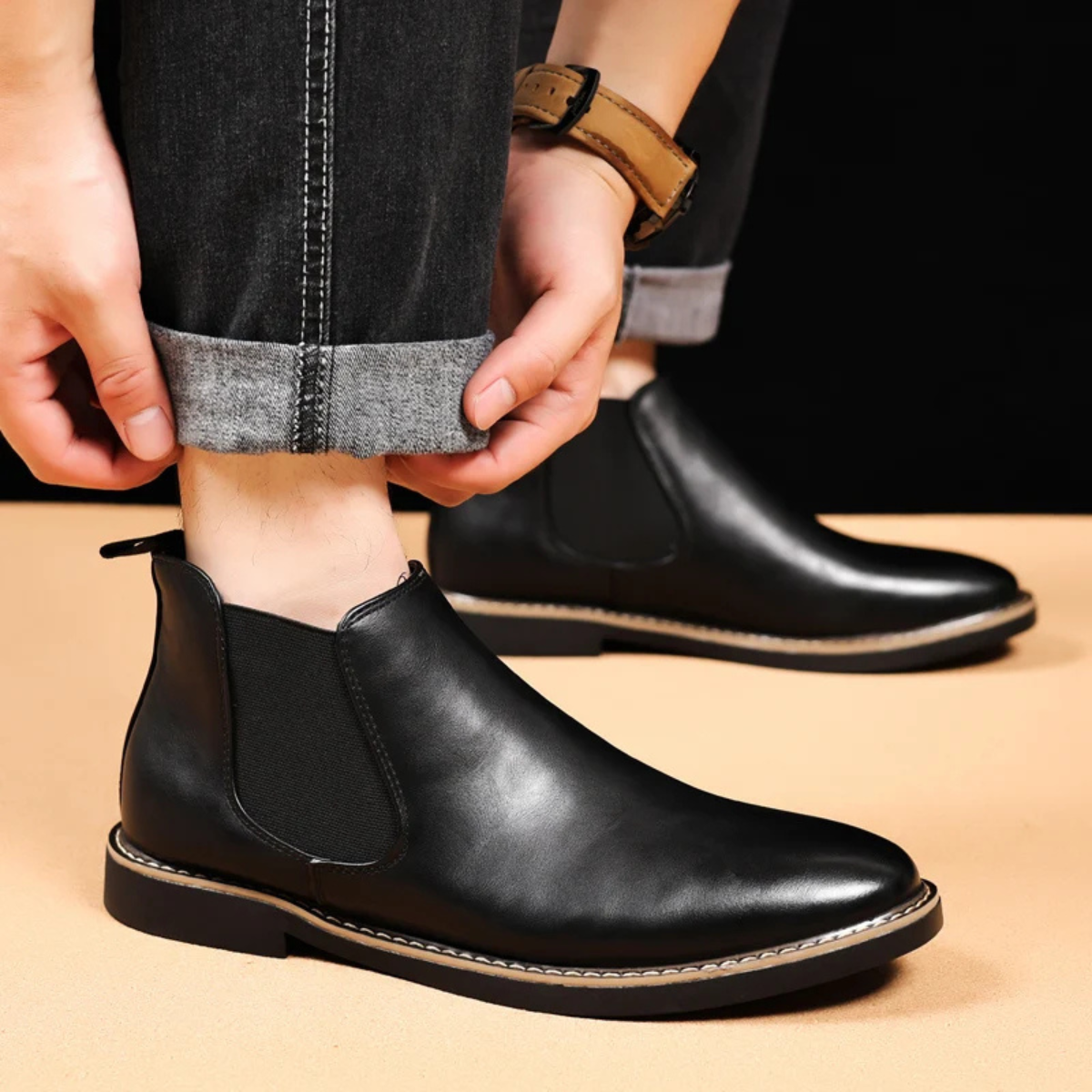 The Piacenza - Bottes Chelsea Classiques en Cuir Tendance pour Hommes