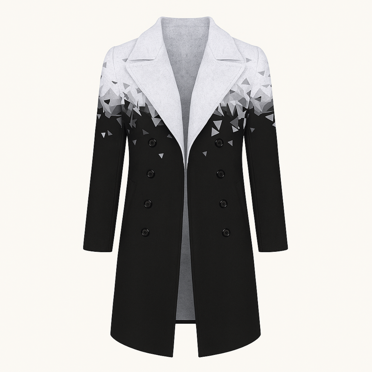 The Redmond - Manteau d'hiver long en laine mélangée pour homme avec poches