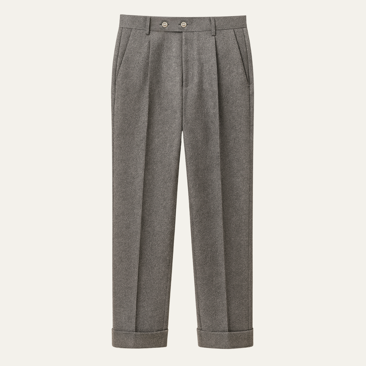 The Lakeshore - Pantalon habillé ajusté en laine à taille haute pour hommes