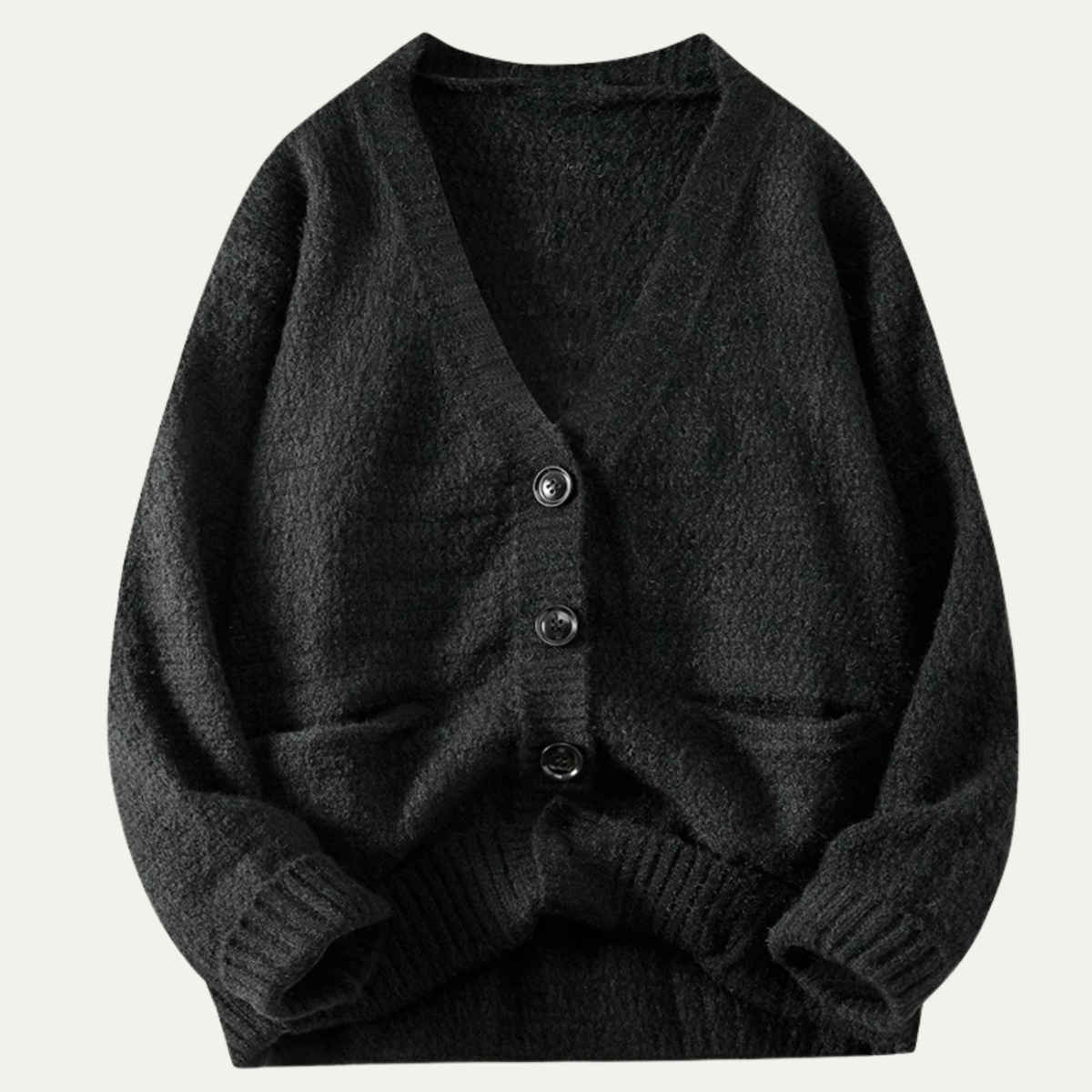The Amarone - Cardigan tricoté à col en V souple pour homme