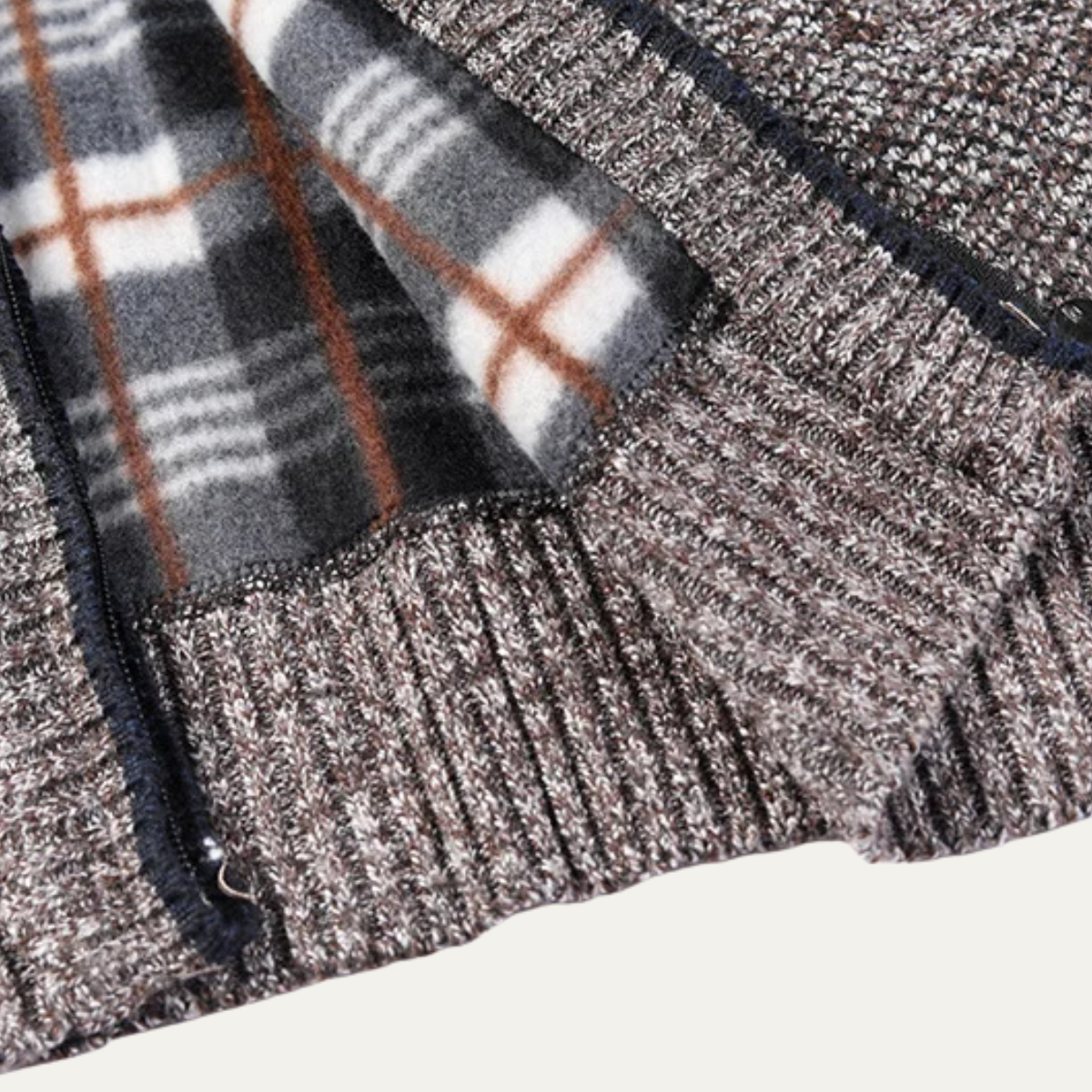 The Glasgow - Cardigan d'hiver à fermeture éclair en tricot pour homme