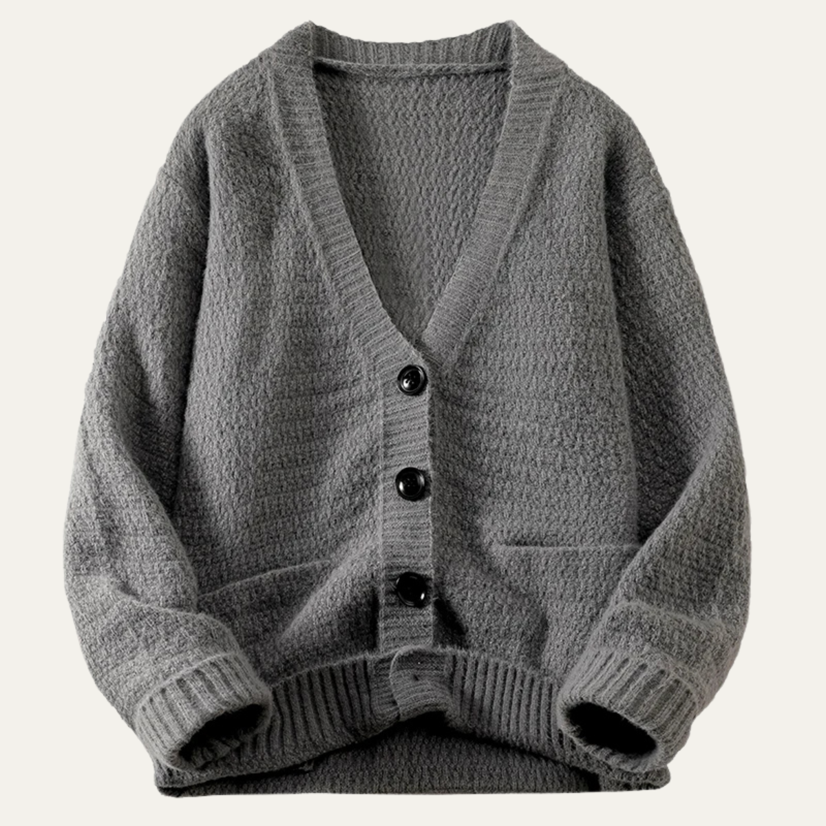 The Amarone - Cardigan tricoté à col en V souple pour homme