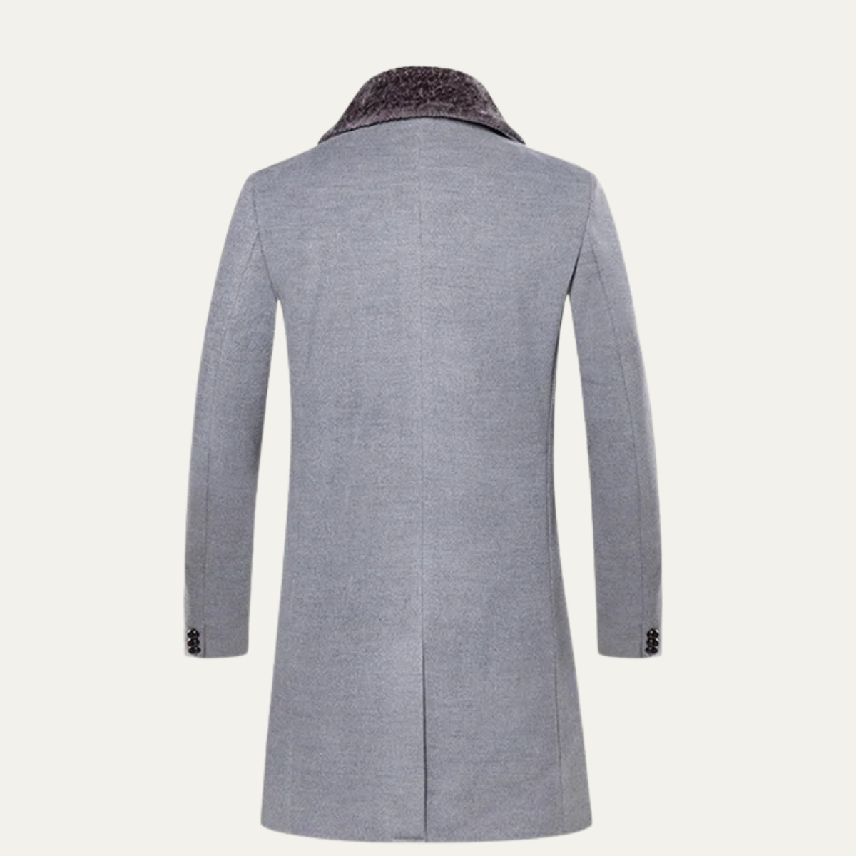 The Pinebrook - Manteau d'hiver long ajusté pour homme avec col en fausse fourrure