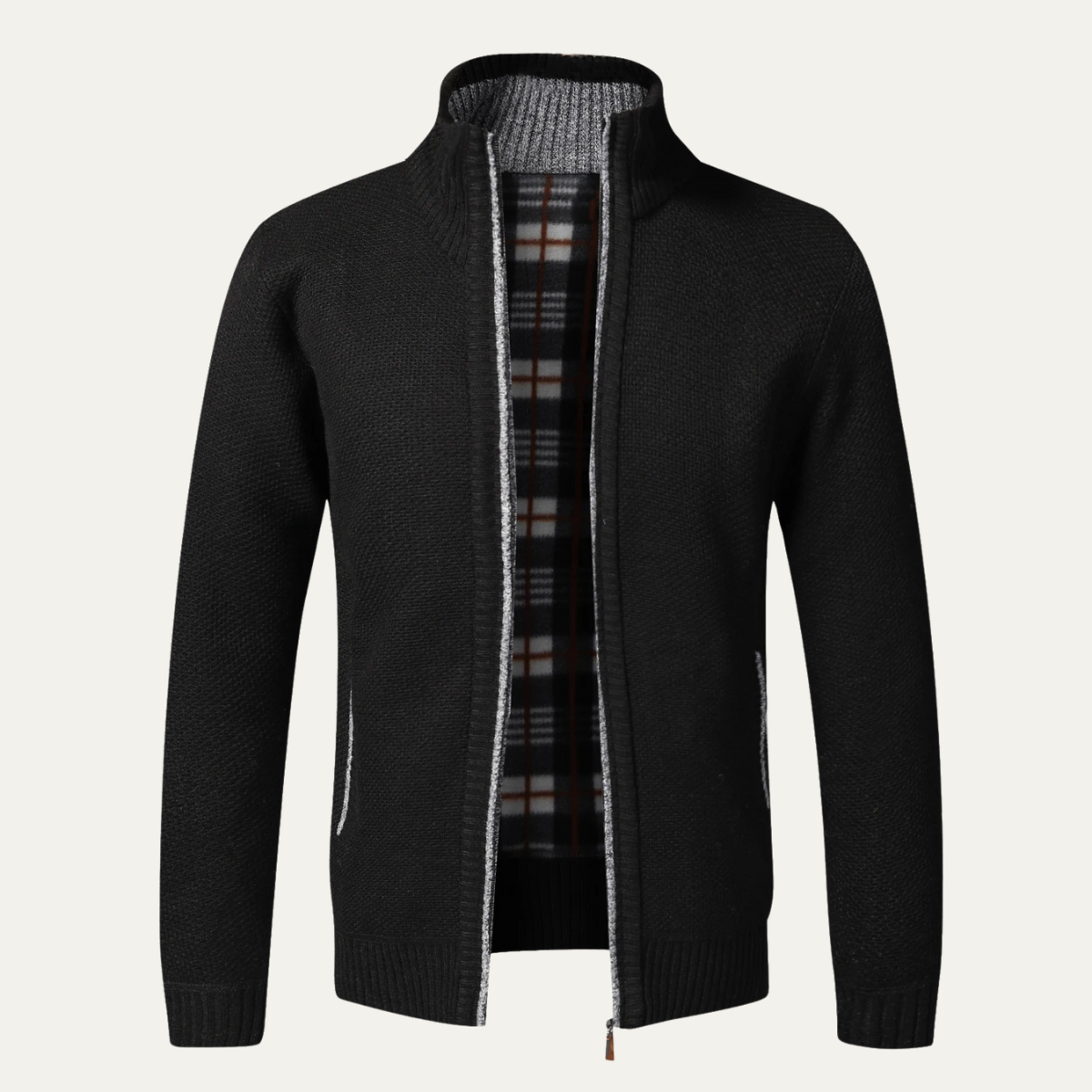 The Glasgow - Cardigan d'hiver à fermeture éclair en tricot pour homme