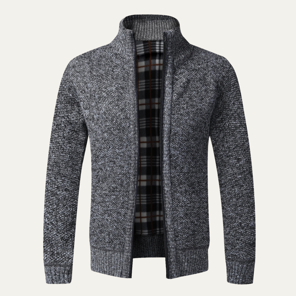 The Glasgow - Cardigan d'hiver à fermeture éclair en tricot pour homme