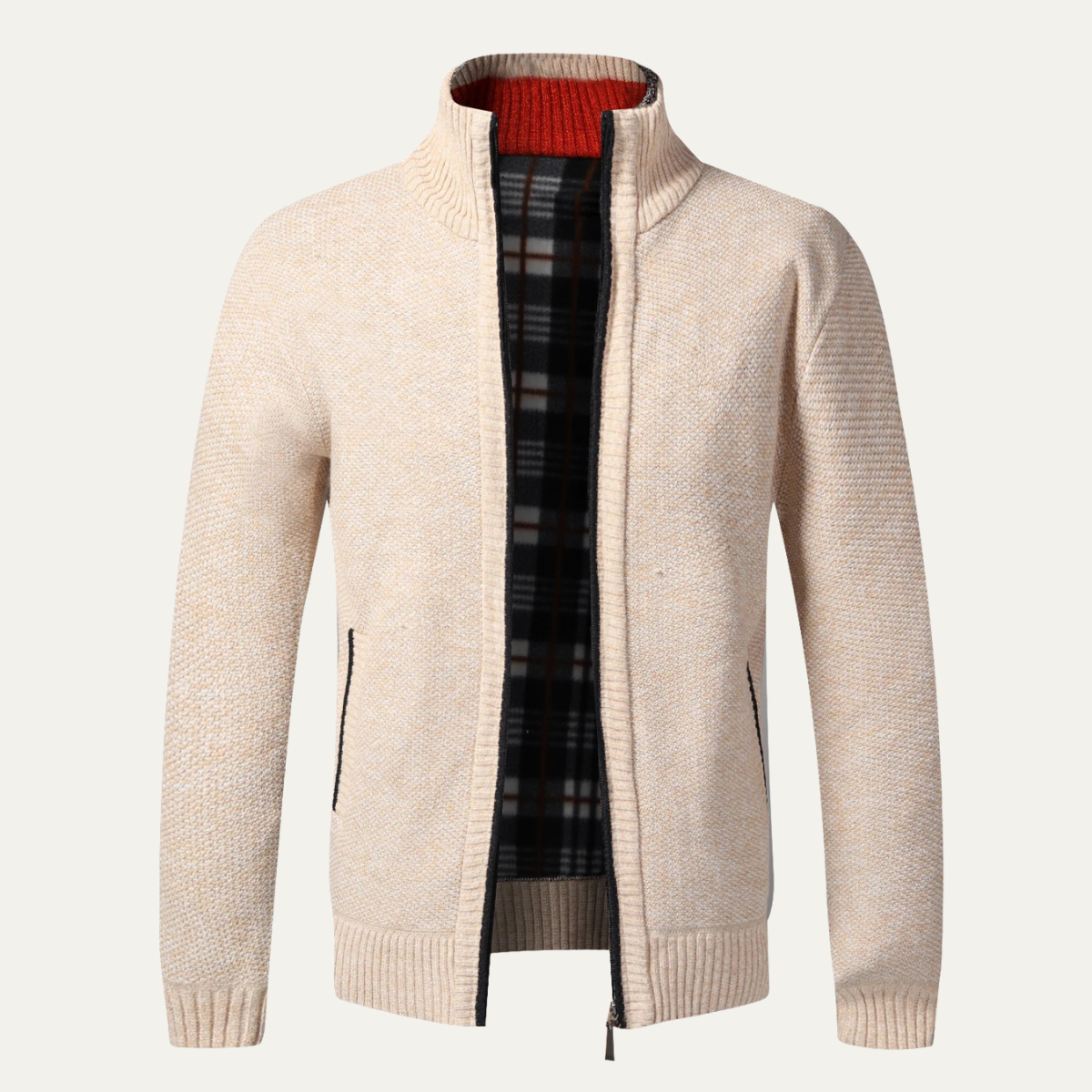 The Glasgow - Cardigan d'hiver à fermeture éclair en tricot pour homme