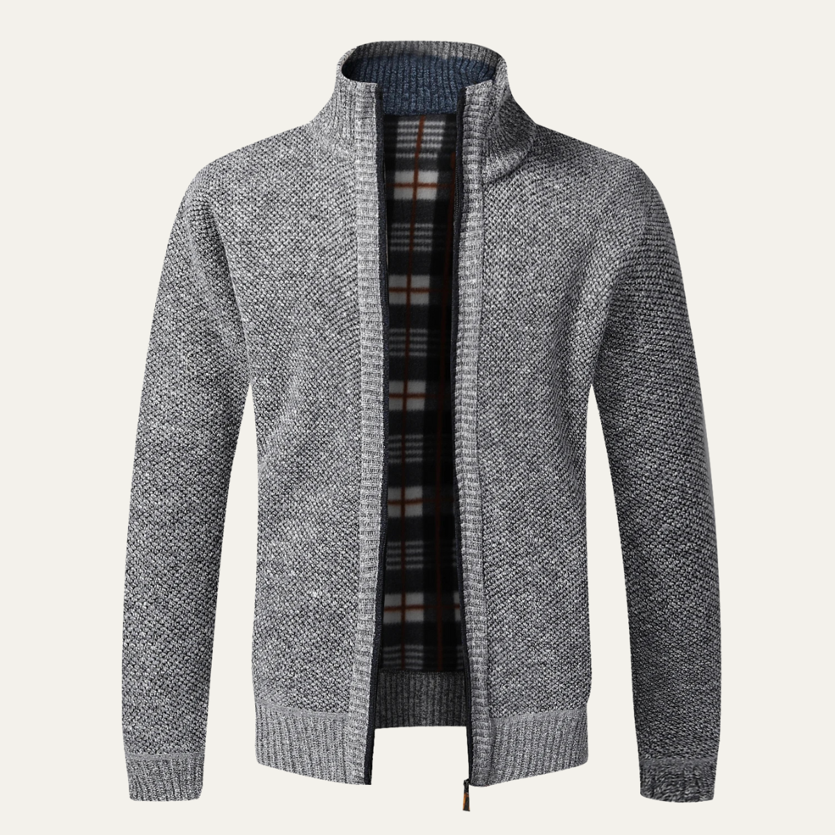 The Glasgow - Cardigan d'hiver à fermeture éclair en tricot pour homme