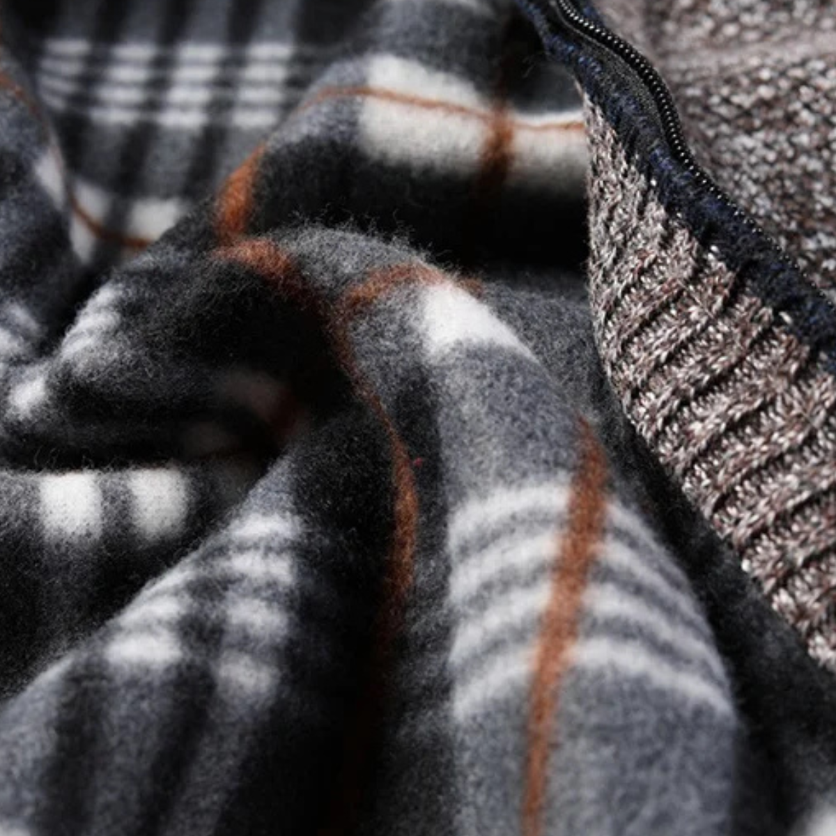 The Glasgow - Cardigan d'hiver à fermeture éclair en tricot pour homme