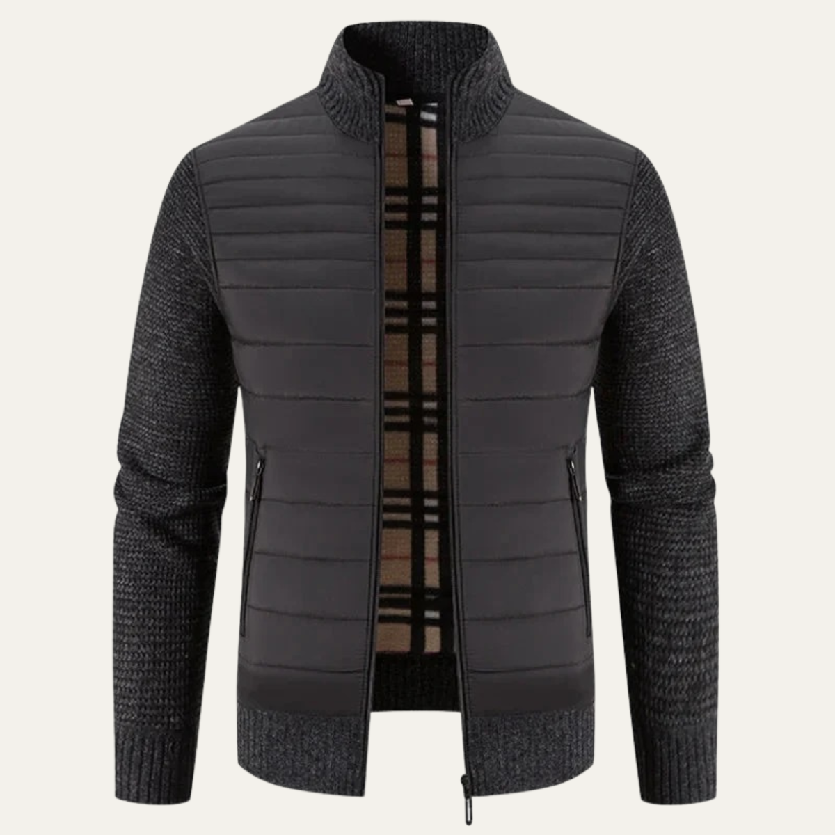 The Merino - Blouson d'hiver à manches tricotées pour homme