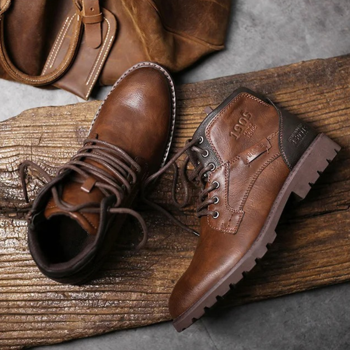 The Stanhope - Bottes de Biker Vintage Durables pour Hommes