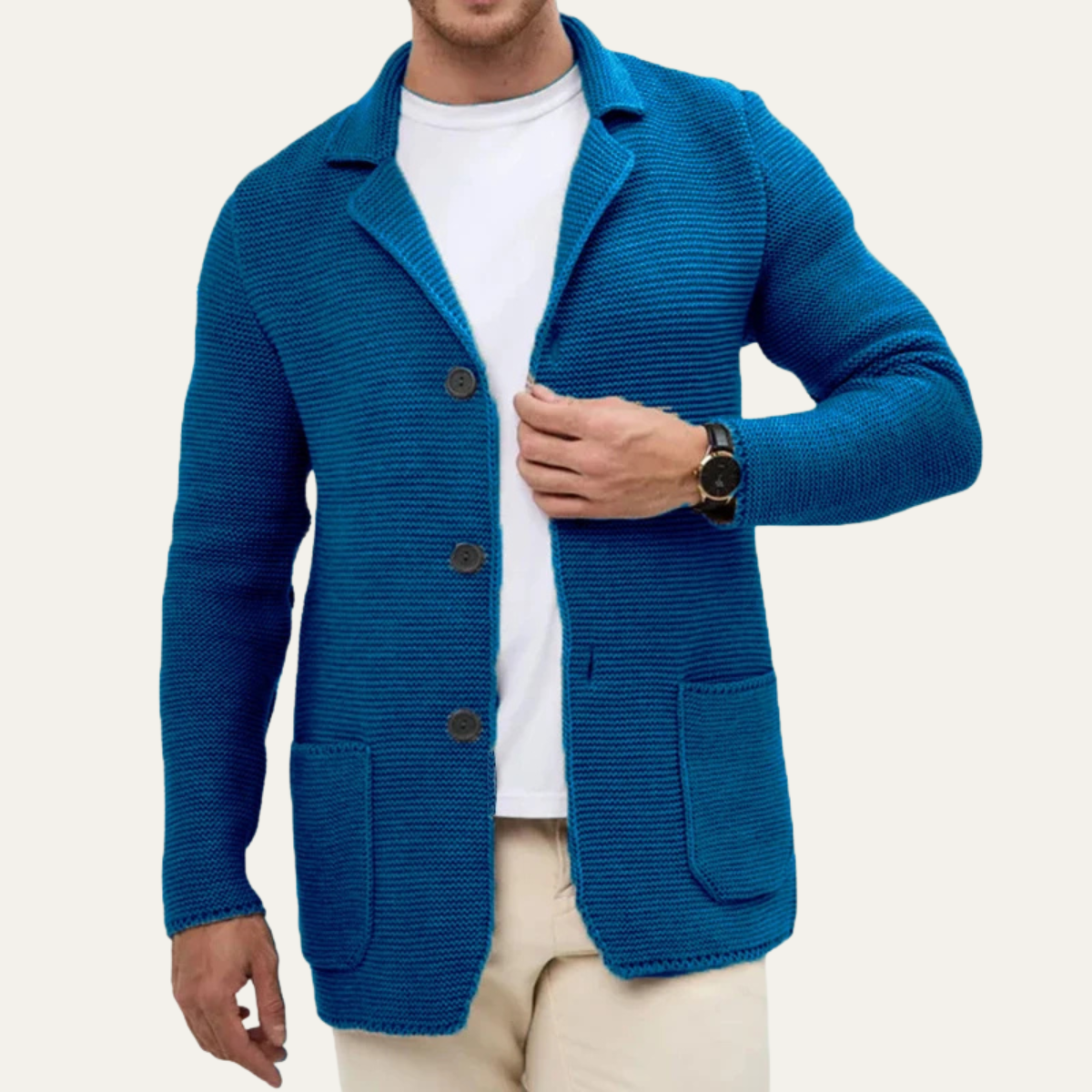 The Giudecca - Cardigan blazer décontracté à boutons pour homme
