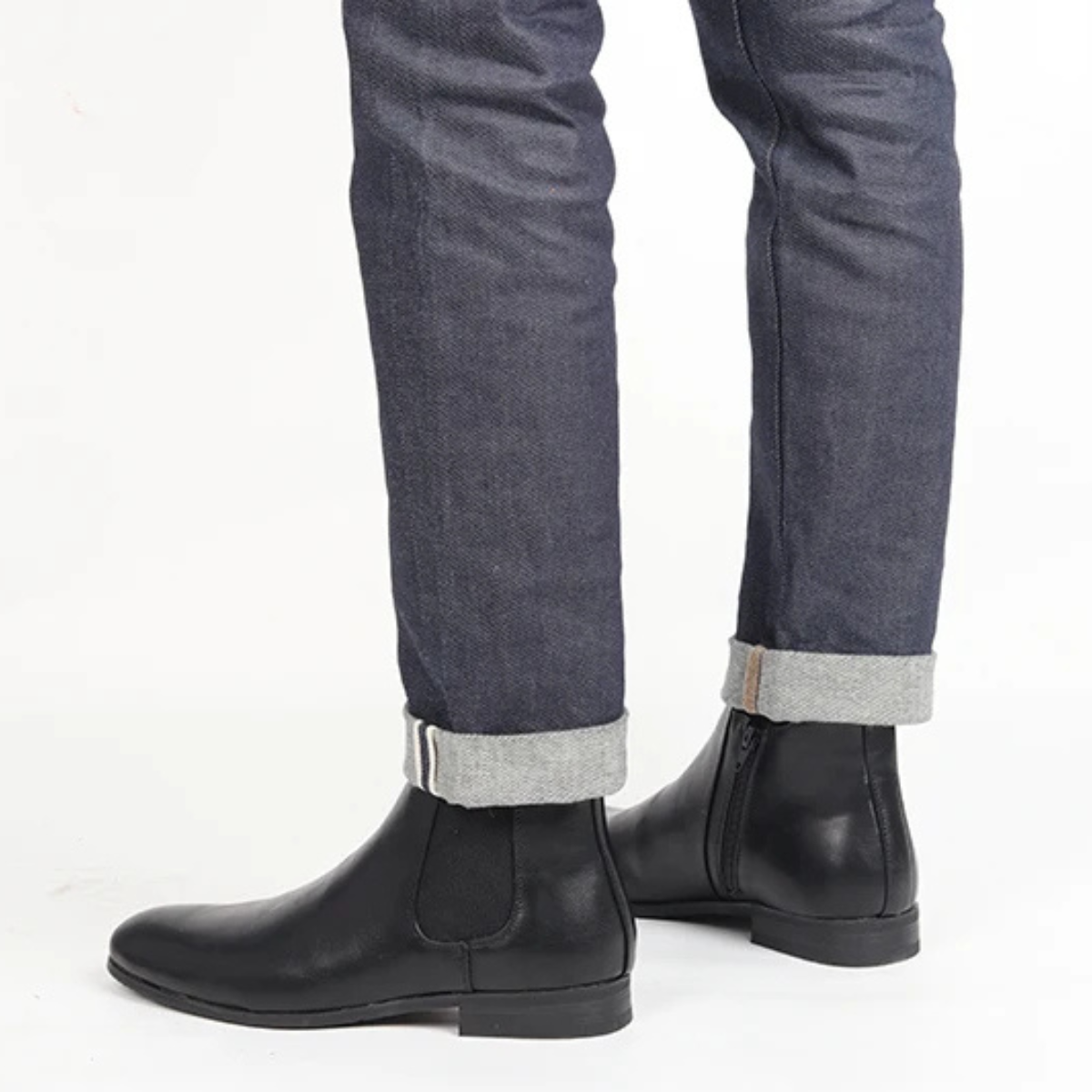 The Agrigento - Bottes Chelsea en cuir pour homme avec empiècements latéraux élastiques