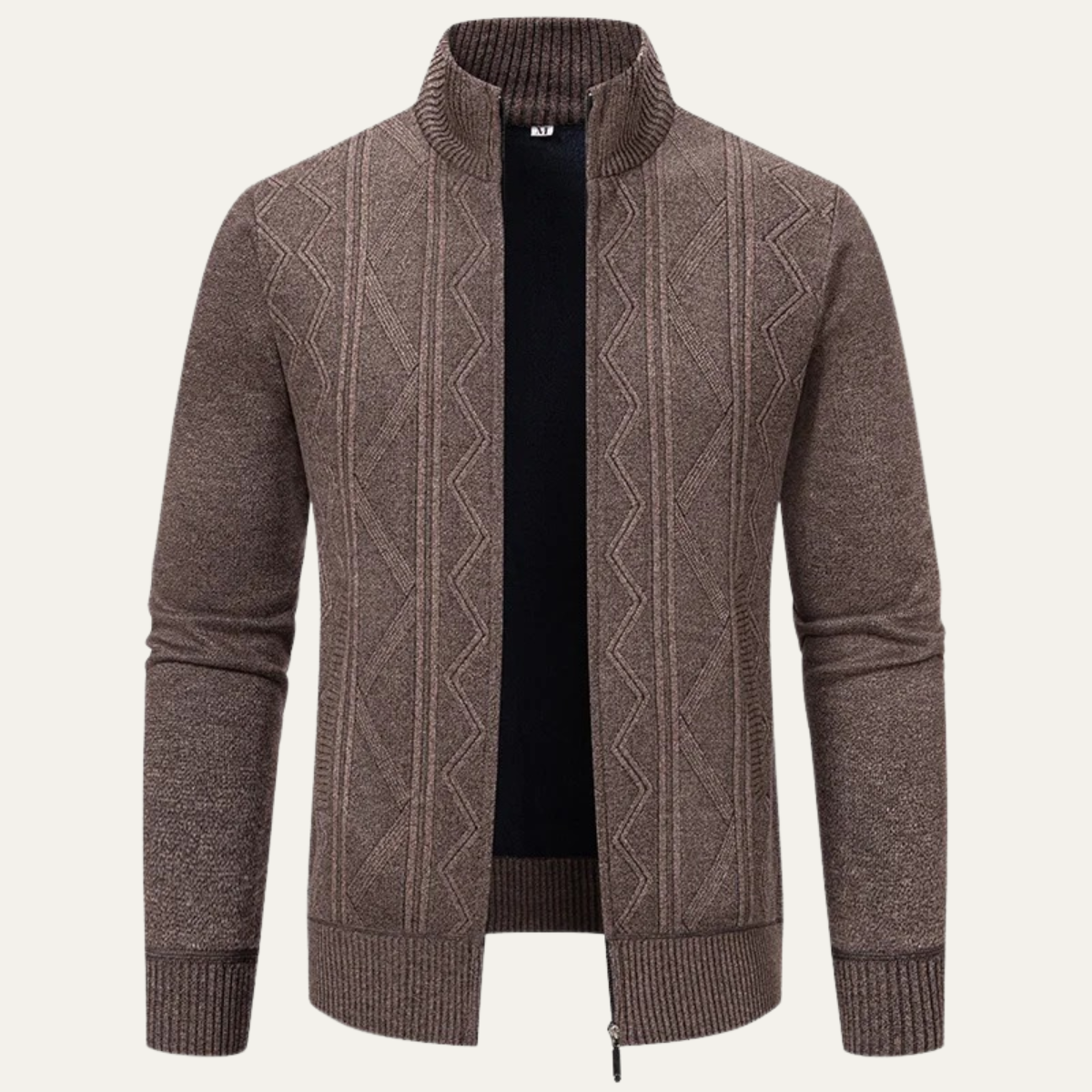 The Chianti – Veste Tricotée Zippée à Motifs Homme