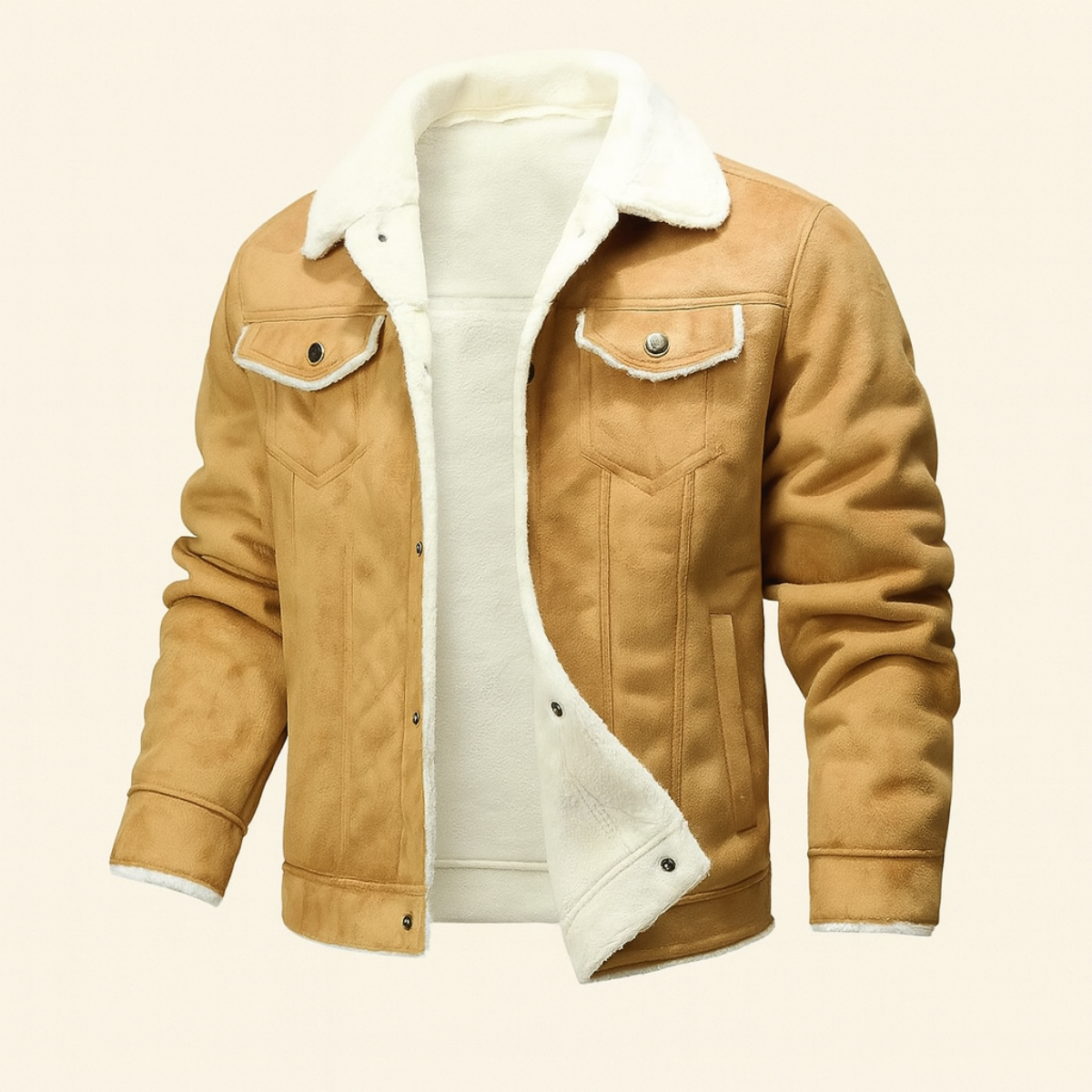 The Wrexham - Veste en Cuir Vintage Shearling pour Homme