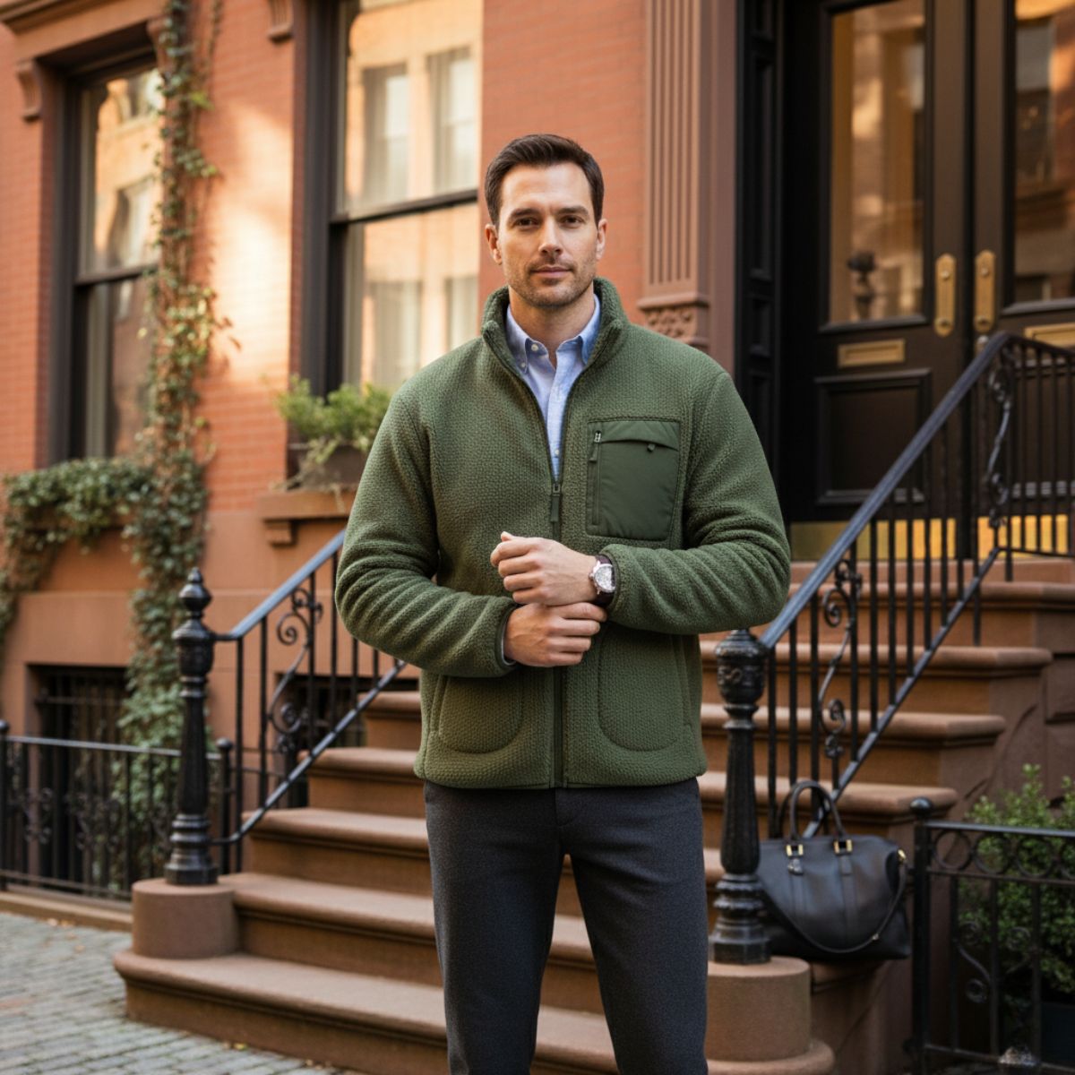 The Stresa - Veste Polaire Zippée Chaude de Plein Air pour Hommes