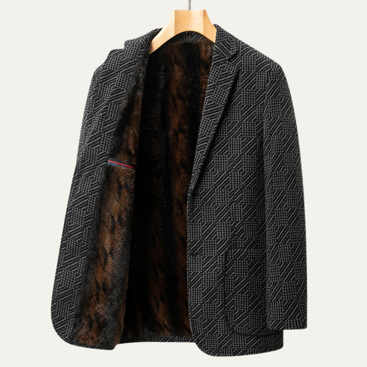 The Ellsworth - Blazer d'hiver chaud et texturé pour homme doublé en polaire