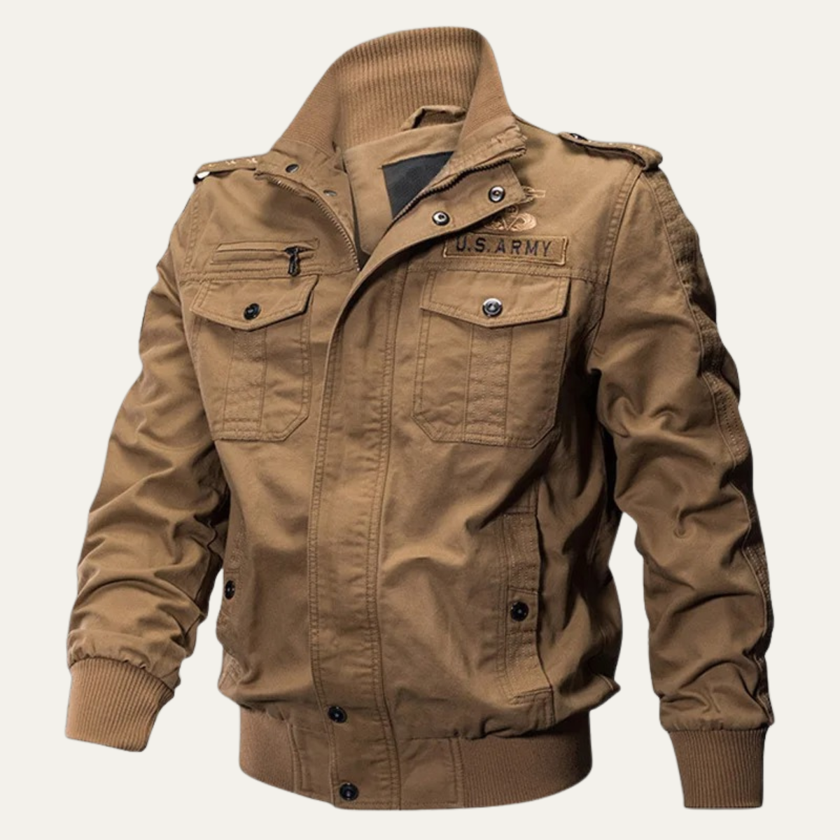 The Sydenham Veste bombardier coupe-vent à multiples poches style militaire pour homme